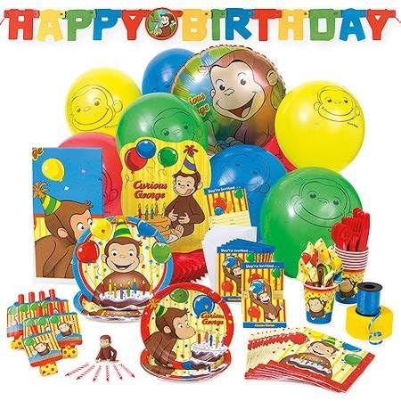 Party Everyday Deluxe Curious George Party Supplies Kit for 8