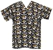 Mizzou University of Missouri Logo Tigers Scrubs Top Shirt-Size LG- 100% Natural Cotton - NOT a CHEAP BLEND - For HIM or HER- GIFT Ideas for Man Men Woman Women Ladies Nurses MOM Mother or DAD Father