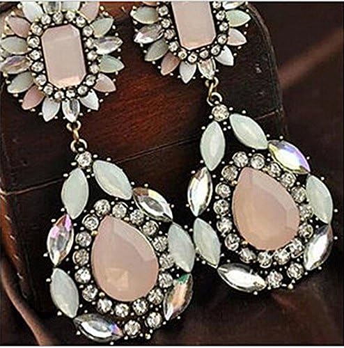 Fashion Luxury Japanese Sakura Cherry Blossom Pink Gem Stone Diamond High Atmospheric Earrings Studs Jewelry for Lady Women