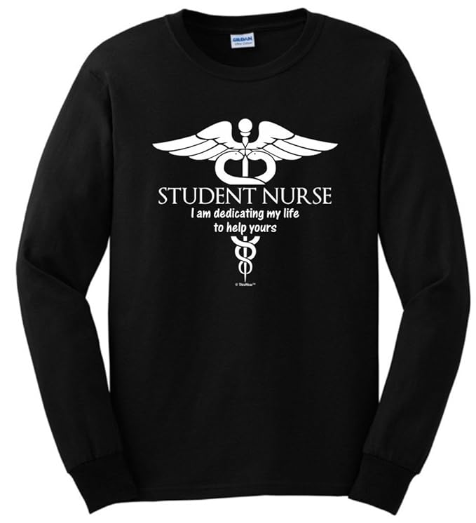 Amazon.com: Student Nurse, Nursing School Gift Long Sleeve T-Shirt ...