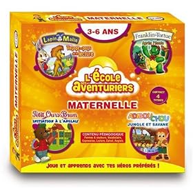 Ecole des aventuriers Maternelle 3-6 ans ( Adiboud'chou jungle et savane + Lapin Malin lecture + Franklin apr�s l'�cole + Petit Ours anglais) (vf - French software)