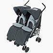2005 MACLAREN TWIN TRAVELLER BABY STROLLER - FREE SHIPPING Charcoal / Pearl