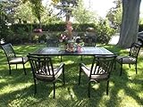 CBM Outdoor Cast Aluminum Patio Furniture 7 Piece Dining Set A CBM1290