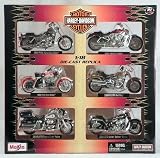 Harley Davidson Set of 6 Motorcycle 1:18 Die-Cast Replica