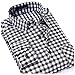 Hanxue Men's Plaid Flannel Long Sleeve Casual Button-Down Shirts