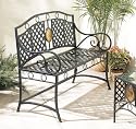 42" Basketweave Bumblebee Plaque Garden and Patio Bench