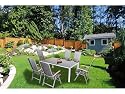 Gartenmoebel Aluminium Essgruppe Lento 2 von aniba, 7-teiliges Aluminium Dinner-Set, Zusammenklappbare Alu St&uuml;hle