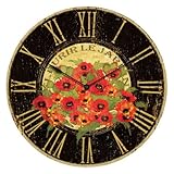 UPC 731742028242 product image for Infinity Instruments Le Jardin Red Poppy 24-Inch Wall Clock | upcitemdb.com