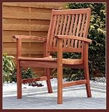 Eigenschaften   / Massiver Armlehnstuhl Gartenstuhl aus Edel Holz