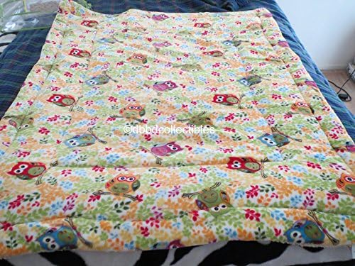 2-ply Sherpa Baby Blankets for Toddler Girls (40"x54")- HIGH Quality Plush Toddler Boy Blankets--Owls Flower