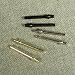 Metal Cribbage Pegs, 6 pegs, 2 gold, 2 silver, 2 black