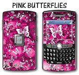 Blackberry World (8800, 8820, 8830) Designer Vinyl Skin - Pink Butterflies