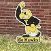 VictoryStore Yard Sign Outdoor Lawn Decorations, University of Iowa Herky Yard Sign with 2 Stakes