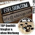 Kennzeichenhalter mit EDELSTAHL Leiste SET (2 St�ck) Modell CURVE Premium Nummernschildhalter Material INOX App Design inkl. 4 x Chrom Ventilkappen und Edelstahl Befestigungsmaterial. Passend f�r alle 520 x 110 mm Auto Kennzeichen
