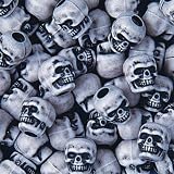 White Skull Pony Beads, 1/2-Lb (Bag of 450)