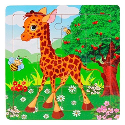 LandFox Toy,Wooden Puzzle Educational Developmental Baby Kids Training Toy
