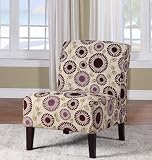 Linon Home Decor 36092PFLR-01-AS Lily Slipper Accent Chair
