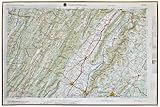 American Educational NJ176-FG Virginia Charlottesville Map with Gold Plastic Frame, 31-1/2" Length x 21-1/2" Width