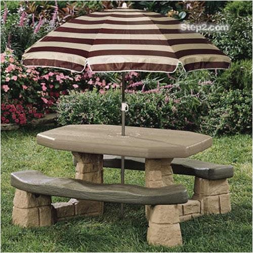 Childrens Toyshop  Toys : Naturally Playful Picnic Table with Umbrella