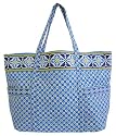 Vera Bradley Riviera Blue Super Tote Handbag