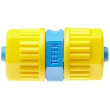 Tefen Fiberglass Polypropylene Compression Tube Fitting, Union, Yellow/Blue, Tube OD