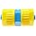 Tefen Fiberglass Polypropylene Compression Tube Fitting, Union, Yellow/Blue, Tube OD