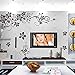 ORDERIN Christmas Gift Wall Sticker Hot Sale Europe and America Style Black Flowers Vine Removable Mural Wall Decal Art for Home Wall Decor