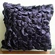 Vintage Violet - Throw Pillow Covers - Satin Pillow Cover with Satin Ruffles