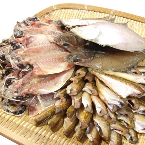 送料無料！山陰日本海の訳あり３種類冷凍干物セット！どっさり1.5kg【ハタハタ・カレイ・アジ】〔フォーシーズン〕冷凍