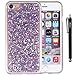 IYCK iPhone 8 Case, iPhone 7 Case, Luxury Bling Glitter Sparkle [Gold Foil Embedded] Transparent Flexible Soft Rubber Gel TPU Protective Shell Bumper Case Cover for iPhone 7/iPhone 8 4.7inch - Purple