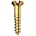 Brass Wood Screw, Flat Head, Slotted Drive