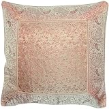 ShalinCraft Pillow Case Square Silk India Decoration 16x16 inches (bcbr264)