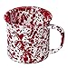 Crow Canyon Home Enamelware Mug, 12 Ounce, Red/White Splatter (Single)