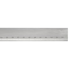 Starrett 387-36 Steel Straight Edge With Bevel And Graduated Edge, 36" Length, 2-13/32" Width, 7/32" Thickness