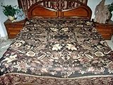 IMAGE OF Pashmina Jamavar Indian Bedspread Bedding Couch Throw King/queen