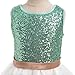 FAYBOX Sequins Glitter Flower Girl Long Pageant Tulle Wedding Dress