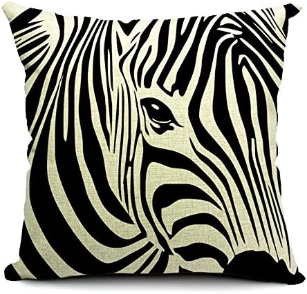LOHOME New Beautiful Animal head 18 X 18 Inch Cotton Linen Decorative Throw Cushion Cover / Pillow Sham