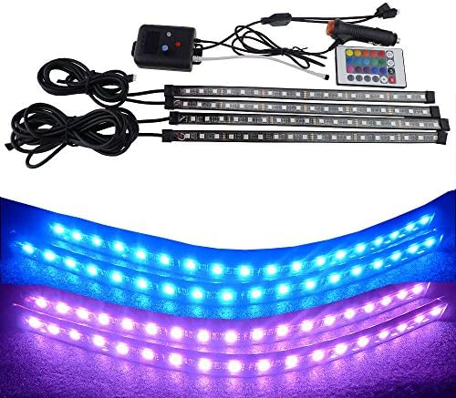 RGBSIGHT Flexible Car Auto Lights kit Interior Atmosphere LED Lighting, RGB Color Changing Decorative LED Lamp + Mini Music LED Controller