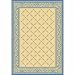 MANUFACTURER`S CLOSEOUT! Safavieh "Courtyard" Indoor/Outdoor CY1502-3101 Natural/Blue Area Rug, 7` 10" x 11`