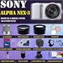 Sony Alpha NEX-3 Interchangeable Lens Digital Camera (Silver) With Sony E-series 18-55mm f/3.5-5.6 OSS Lens w/Shade + HUGE ACCESSORIES PACKAGE INCLUDING WIDE ANGLE MACRO LENS + 2X TELEPHOTO + 3 PC FILTER KIT + 16GB SDHC MEMORY CARD + EXTENDED LONG LIFE BATTERY + CARRYING CASE + TRIPOD + LENS HOOD + LENS CAP KEEPER & MUCH MORE!!