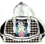 New Christian Audigier Leather Studded Bowling Bag~faith~newest 2009 Collection