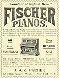 1899 Ad J.C. Fischer Pianos Antique Musical Instruments 33 Union Square New York - Original Print Ad