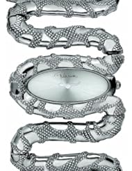 Roberto Cavalli Cleopatra - Stainless Steel Snake Cuff Bracelet Watch