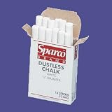 Dustless Chalk, 3 1/4x3/8, White (SPR31440)