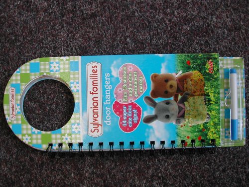 Sylvanian Families Door Hangers - 14 super cute signs, 13 stickers and a wipe clean marker pen