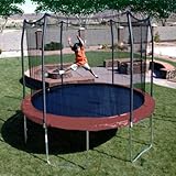 Skywalker 12-Feet Round Trampoline with Enclosure, Red