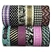 allydrew Washi Tapes Decorative Masking Tapes, Set of 12, ADSET07