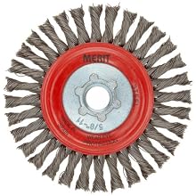 Norton Wire Wheel Brush, Threaded Hole, Carbon Steel, Full Twist Knotted