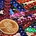 PEPPERLONELY Brand 80 Yard/Roll Metallic Faceted Sequin Trim, Black