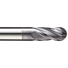 Precision Twist EB3304MV Solid Carbide End Mill, TiAlN Coated, 4 Flute, Ball End